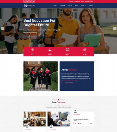 出国留学高等教育服务机构通用网站模板