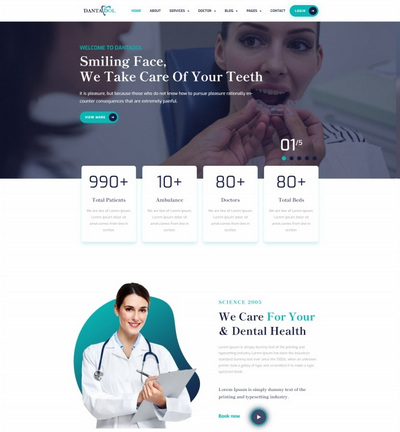 大气牙科专科医院服务机构网站