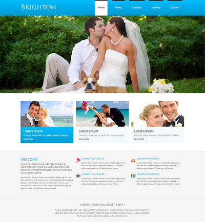 浪漫集体婚礼html网站模板