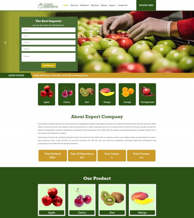 HTML5进出口水果公司宣传网页模板