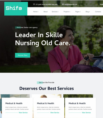 养老院老年人护理服务机构网站模板