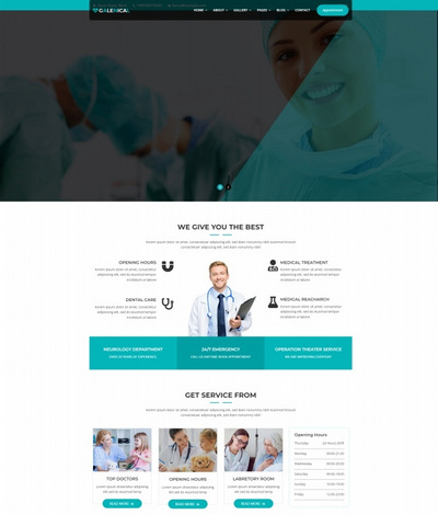 多风格医疗服务宣传推广html5网页模板