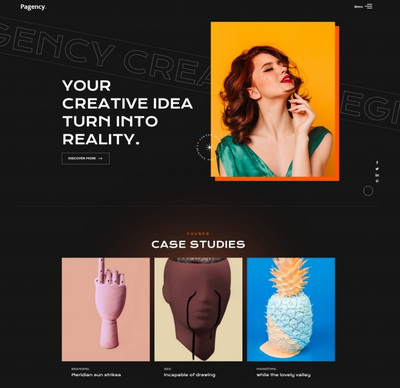 创意设计工作室宣传页面模板