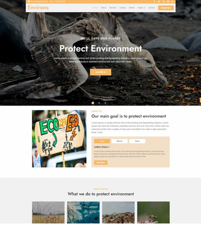 html5环境保护组织机构通用网