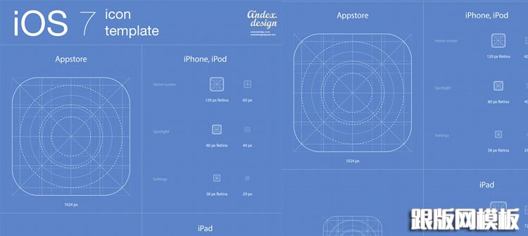 iOS 7 gui template ui kit free
