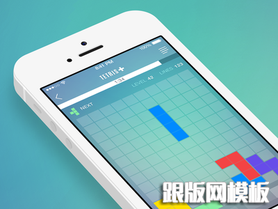 iphone game app tetris redesign ui ios7