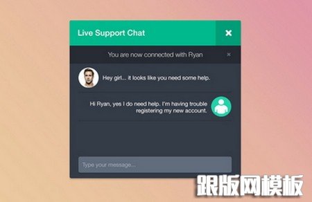 Live Support Chat Dark