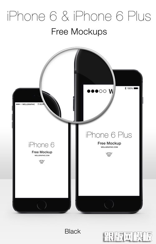 Free iPhone 6 and iPhone 6 Plus Mockup Templates (PSD, AI & Sketch) - Free Download - 30