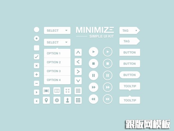 Minimize Free Photoshop UI Kit