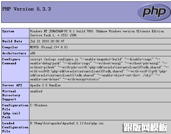 windowsPHP5.3.3Ĺ̼ע-PHPphp