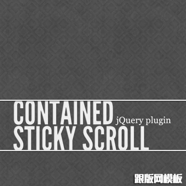 Contained Sticky Scroll