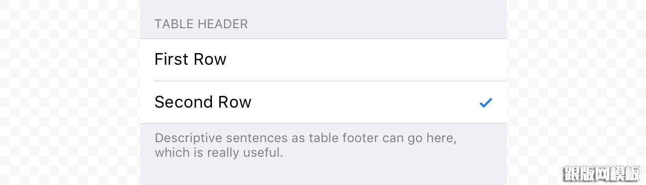 iOS grouped table view